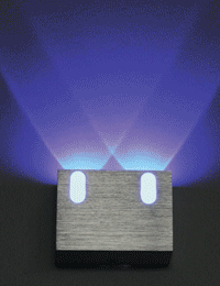 LED 라이트 2구 A형 벽등 (적색/청색/백색)